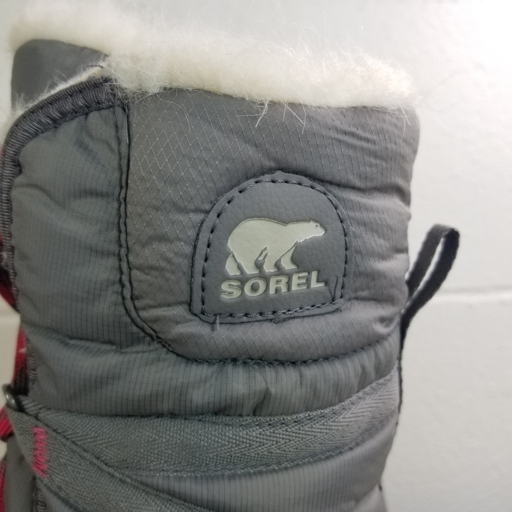 Sorel Whitney tall lace up gray pink winter boots - Picture 14 of 15